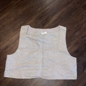 Posse women’s tan Glitter Crop Top size M